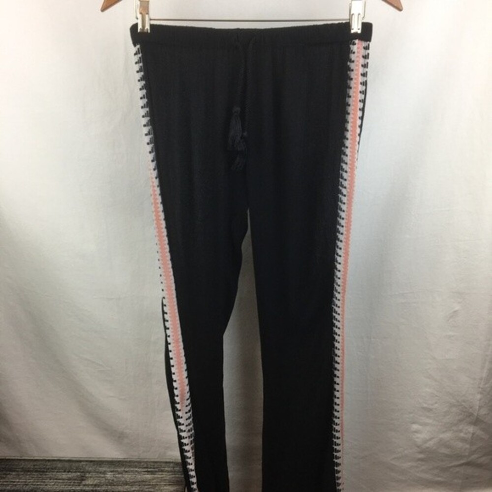 Rip Curl Black Drawstring Casual Side Stripe Pant… - image 4